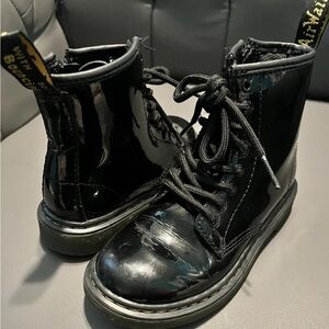 Dr. Martens Shiny Black Kids Boots size 12